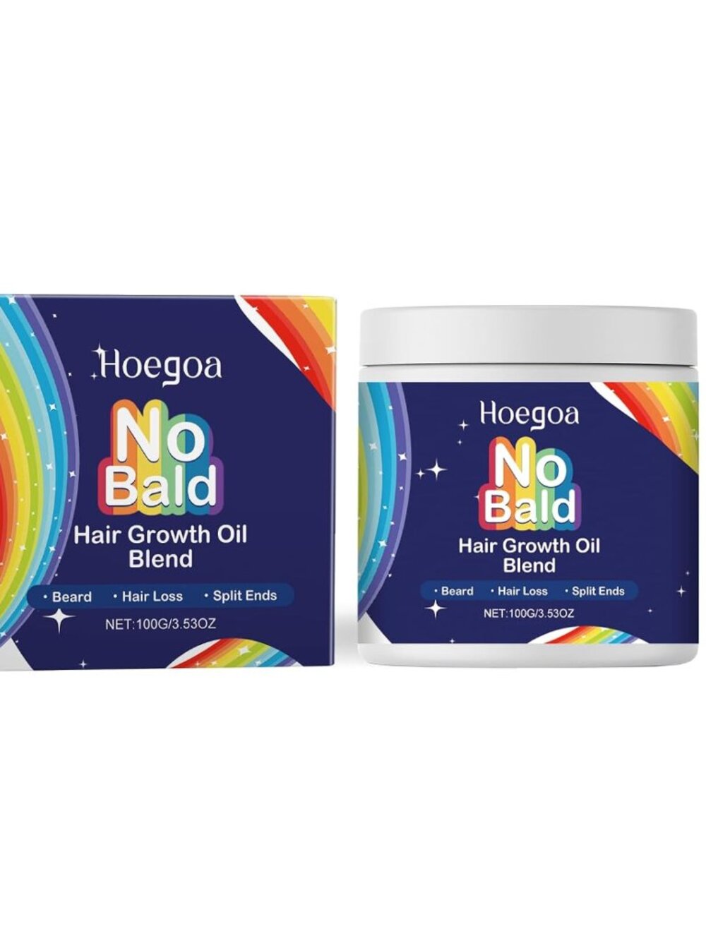 No Bald Hair Growth Oil Blend, with Coconut Oil and Shea Butter for Beard Hair